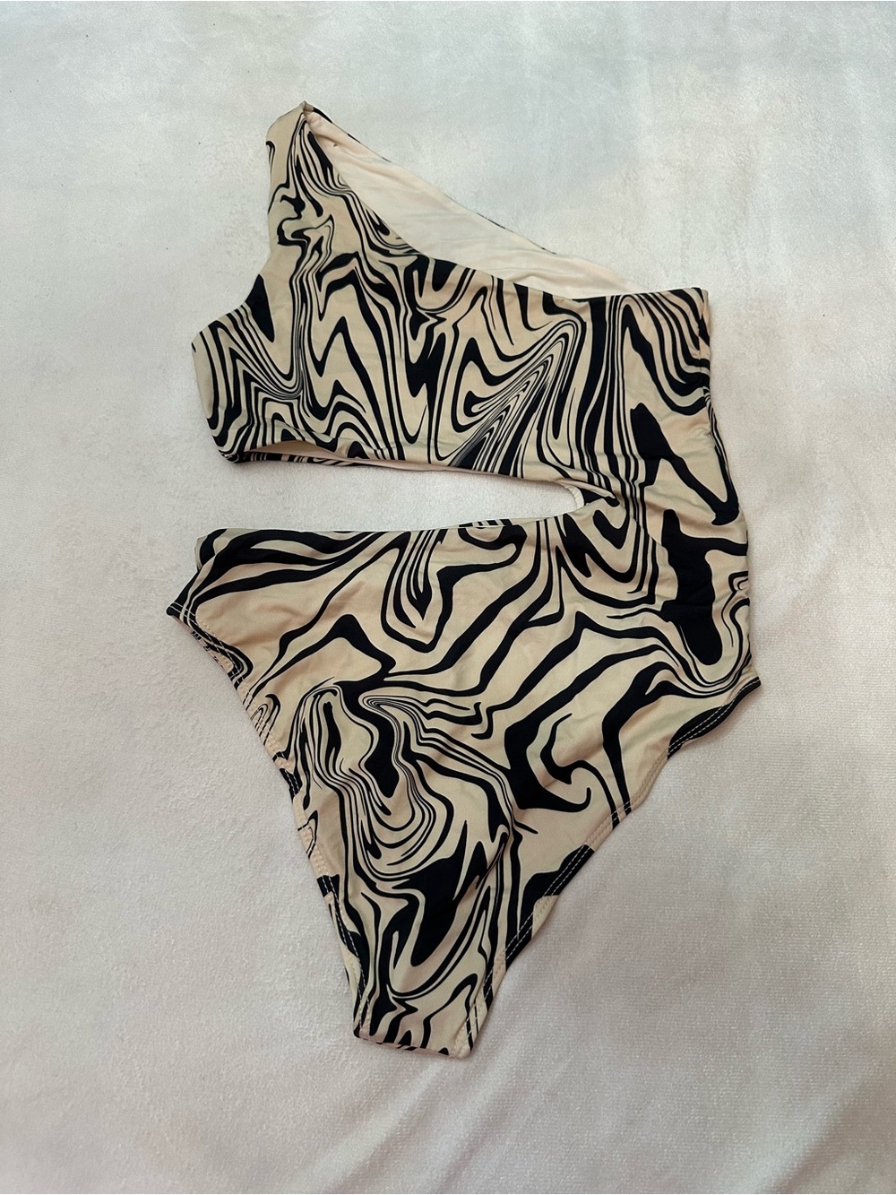 New! Beach Riot Psychedelic Swirl Black Celine One Piece Swimsuit 38742 - Picture 8 of 9